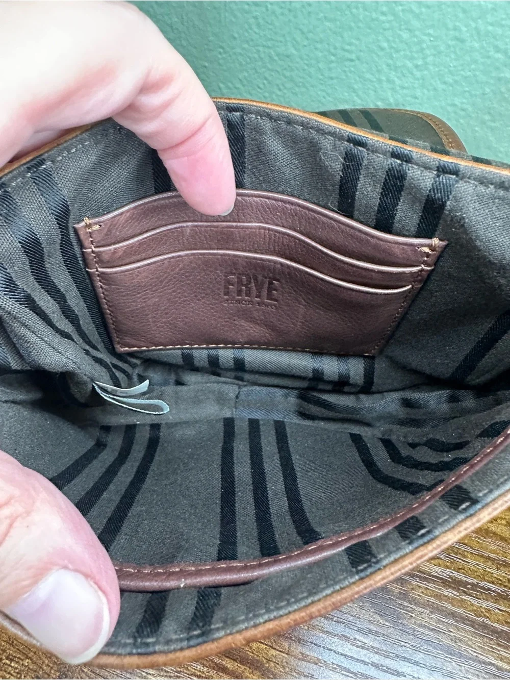 Frye Brown Genuine Leather Mini Crossbody Saddle Bag | Soft Leather